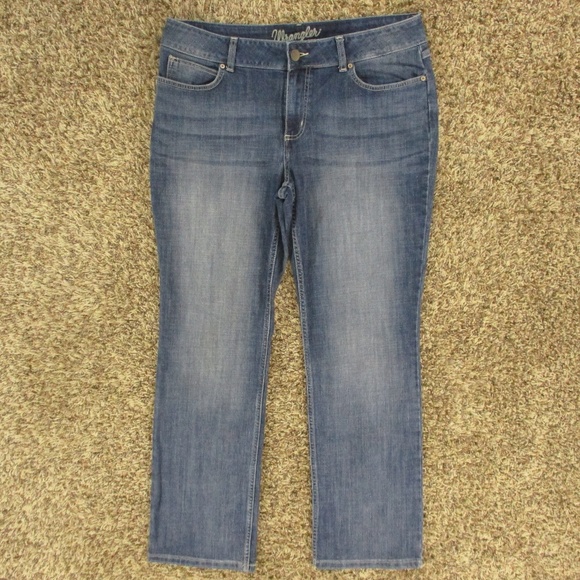 Wrangler Jeans Women's 15 Dark Wash Missy Straight Leg‎ Go-To Stretch Denim - Picture 1 of 6